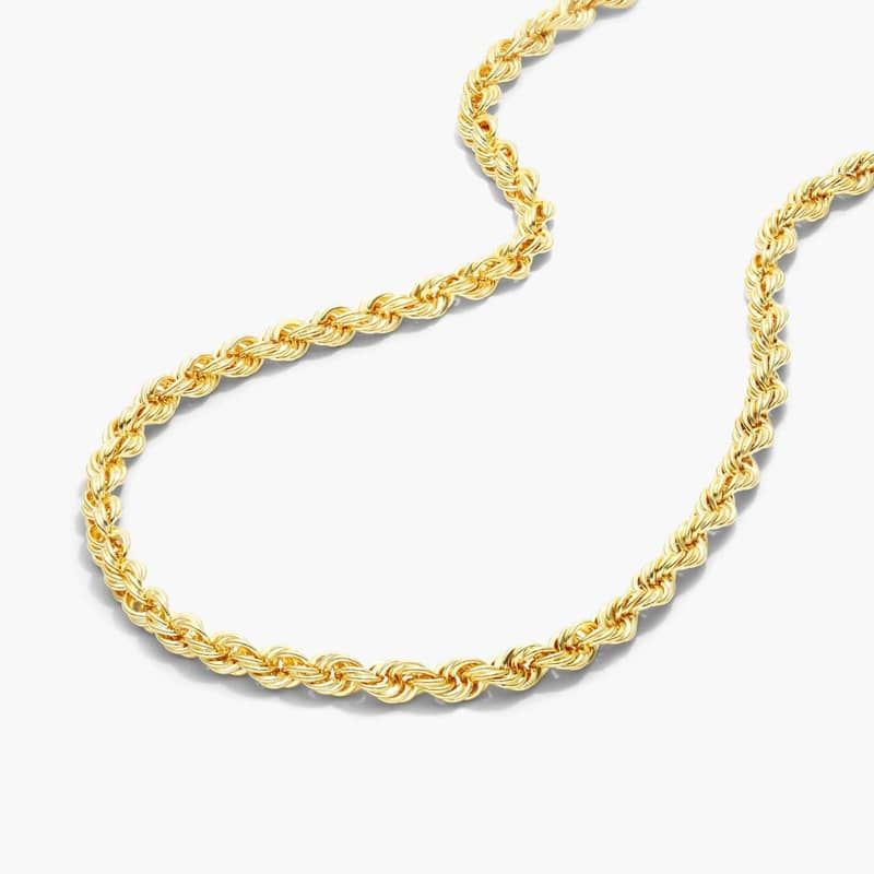 14k Yellow Gold Rope Chain