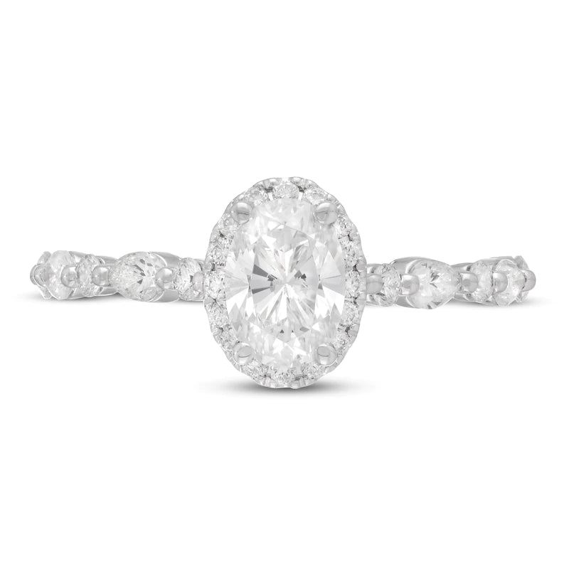 White Gold Engagement Ring 1ct Cushion